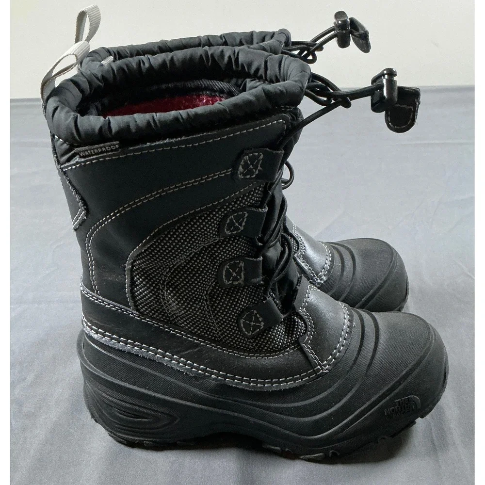 The North Face Kids Alpenglow IV Waterproof Snow Boots Black NF0A2T5P Size 1